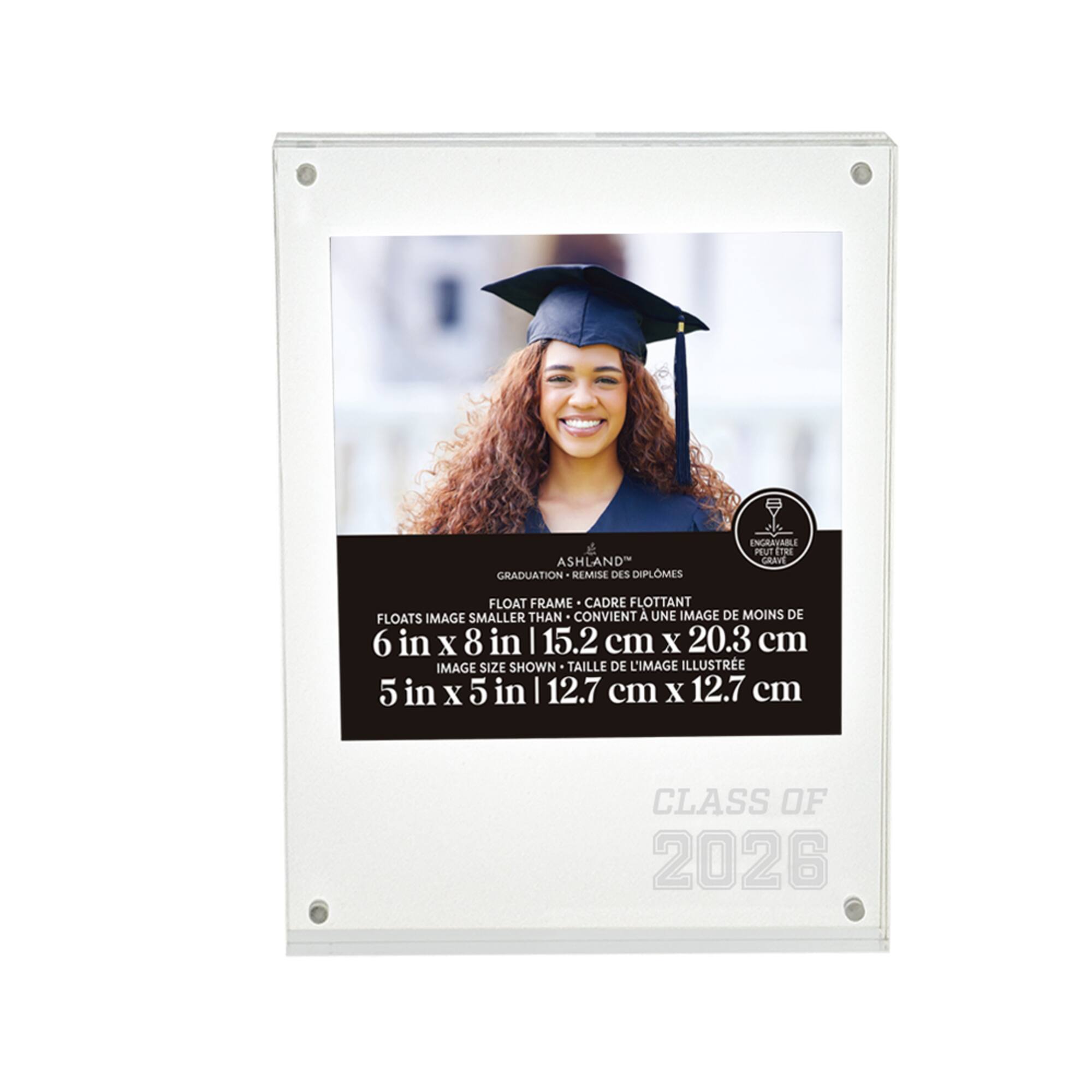 6" x 8" Clear Engravable 2026 Float Frame, Graduation by Ashland®